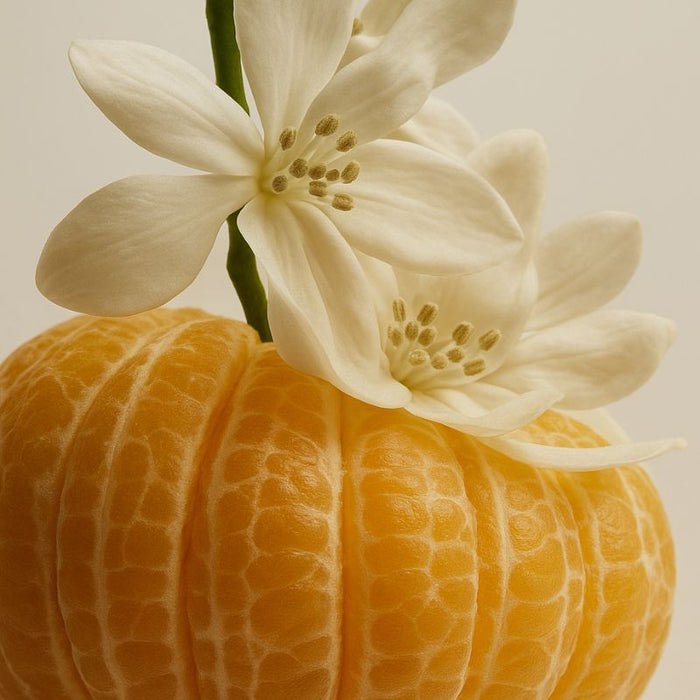Fresh tangelo used in clean skincare cleanser, highlighting citrus antioxidants for clear radiant complexion