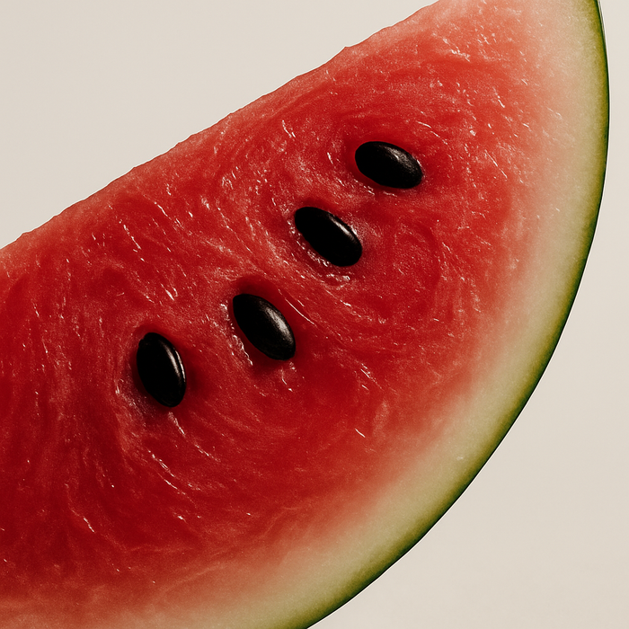 Fresh watermelon used in clean skincare to boost hydration, brighten complexion and support radiant skin