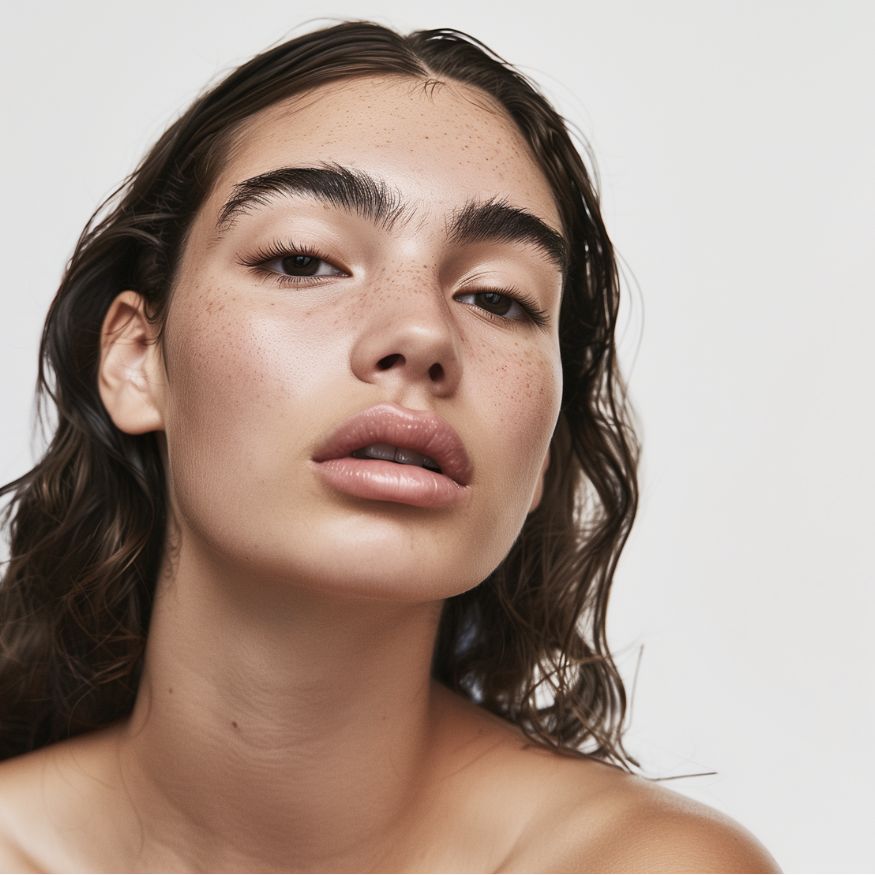 Hero shot of model with REMAKE clean skincare, natural sustainable Australian beauty brand